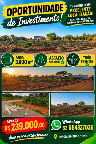 Área 3600 m2 oportunidade de investimento