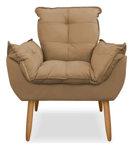 Kit 2 Poltronas Decorativas Opala p/ Quarto e Sala de Estar Confortável Resistente