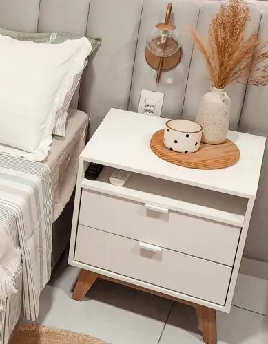 100% MDF MESA DE CABECEIRA