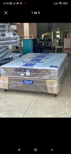 Cama casal box e colchão molas ensacadas