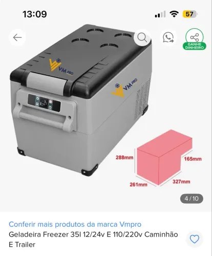 Geladeira Portátil Quadrivolt