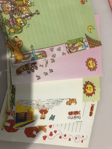 Lote 5 papéis de carta da Xuxa anos 90