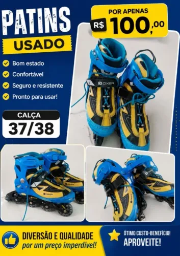 Patins calça até 37 38