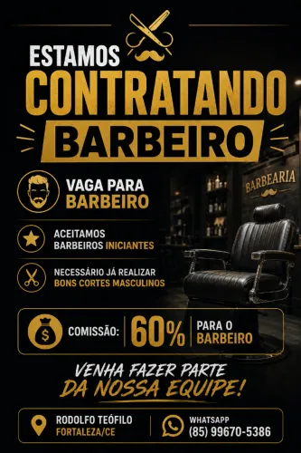 Vagas p/ barbeiro iniciante