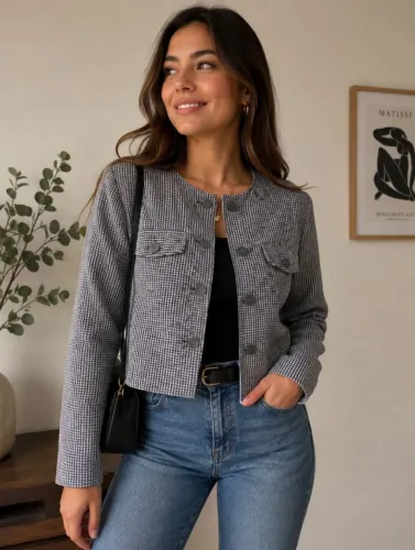 Casaquinho Feminino Xadrez M