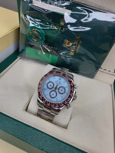 Relogio Rolex Daytona Fundo Azul Automatico Vidro Safira AAA+ COM CAIXA 10X SEM JUROS