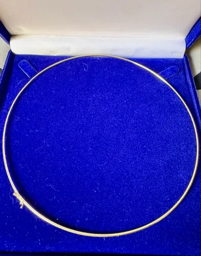 colar choker ouro 18k 4,47 gramas e 45 cm