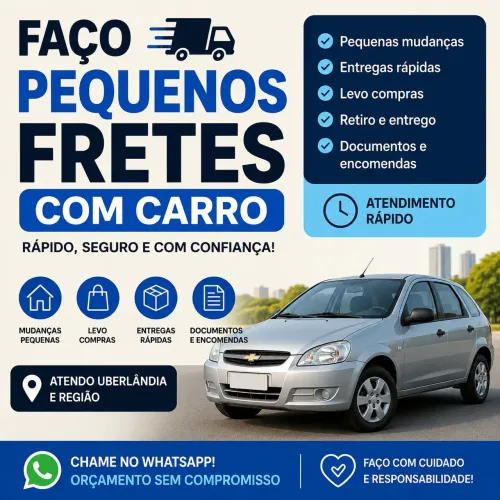 FAÇO PEQUENOS FRETES COM CARRO 