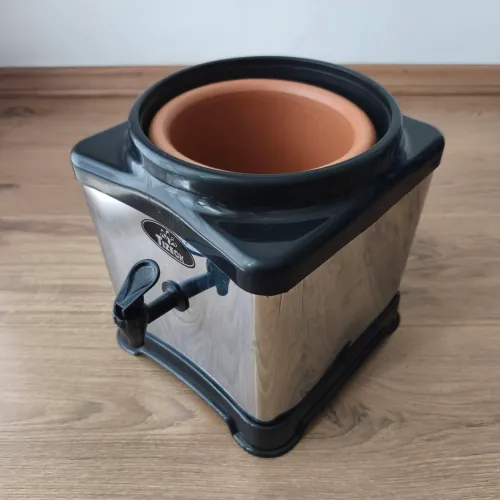 Suporte para Galão de Água em Aço Inox com Cuba de Barro 