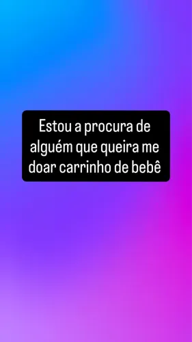Doação de carrinho de bebê