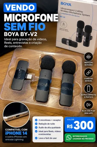 ? VENDO MICROFONE SEM FIO BOYA BY-V2