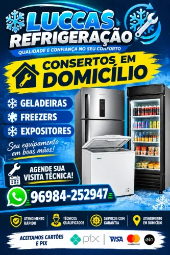 Consertos de Geladeiras e frezers em domicílio