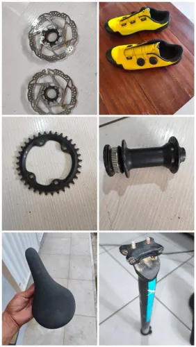 Cubo Shimano deore, discos Shimano deore, celin canondalle, conote, sapatilha MTB n?43