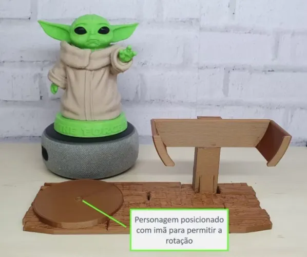 SUPORTE ALEXA ECHO FOT3 BABY YODA DISNEY 