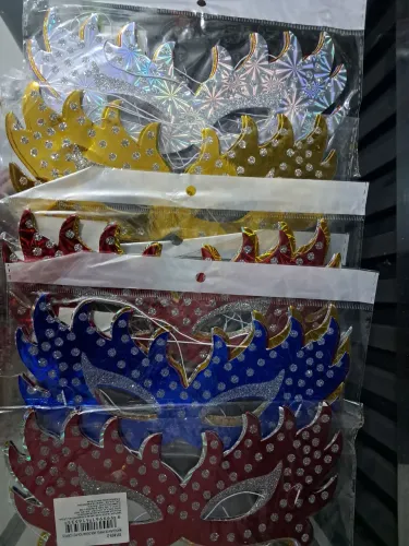 máscara de papel holográfica, feminino, pacote 6 unidades, novos, valor de cada pacote