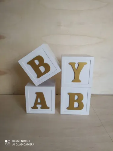 Kit Cubos BABY 4 peças Para decoração de enventos