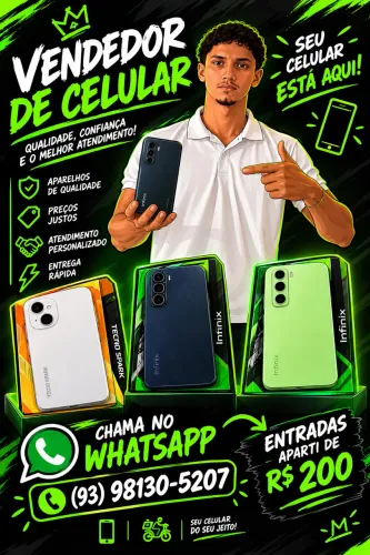 CELULARES COM OS MELHORES PREÇOS E COM ENTRADAS A PARTI DE 200 REAIS!!?