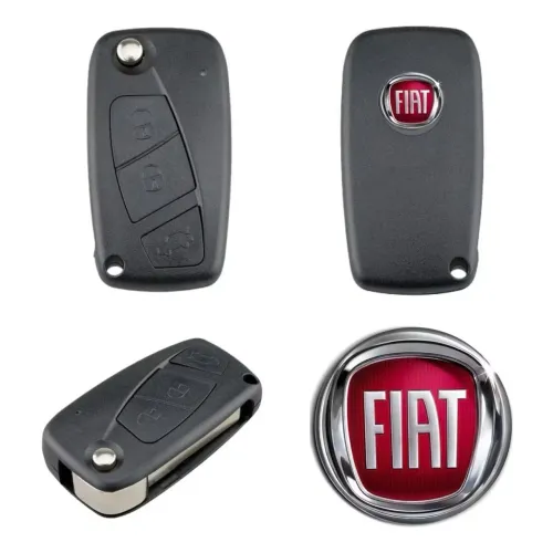 Chave Canivete Capa Carcaça Fiat Uno Stilo Punto Linea Idea Kit Bateria 