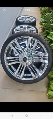 Roda ar 20 cromada 