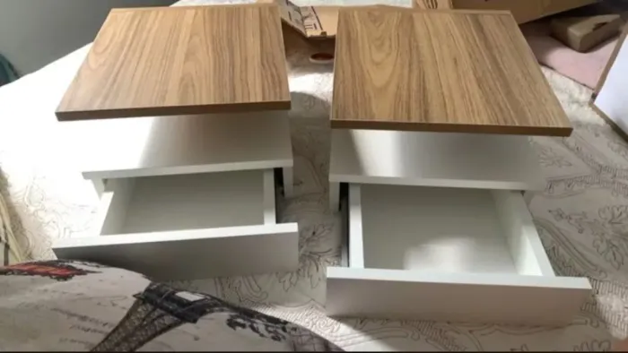 Kit Mesa de cabeceira - Branco Frejó