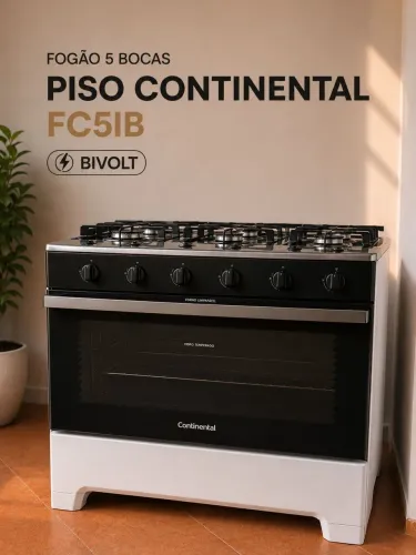 Fogão 5B PISO CONTINENTAL FC5IB BIV BCO