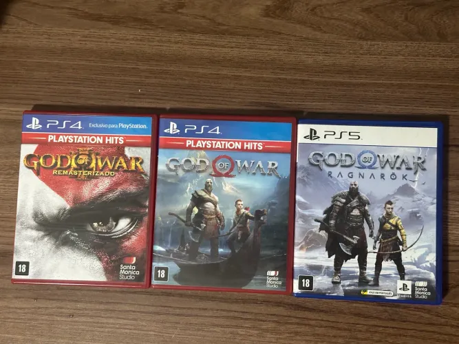 Kit de God of War PS4 e PS5 - 3 jogos mídia física