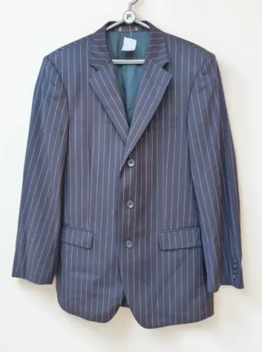 blazer alfaiataria 100% lã emanuel ungaro risca de giz masculino Tam GG