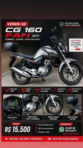 OPORTUNIDADE! HONDA CG 160 FAN