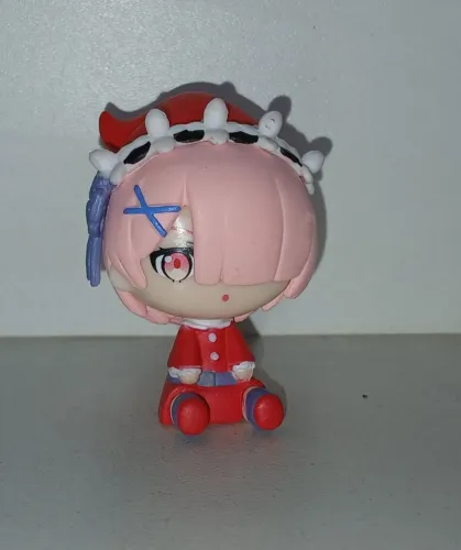 BONECA MINIATURA MINI RE ZERO RAM VESTIDA PAPAI NOEL NATALINA