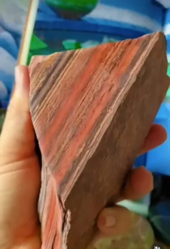 Arte em pedra colorida natural 1,2kg
