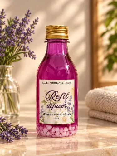 Refil de difusor de ambientes alfazema e capim-limão 250ml