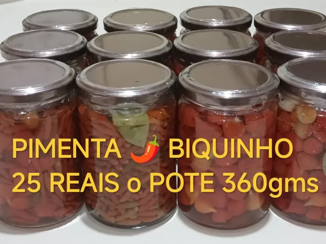 Pote de pimenta biquinho