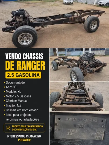 Chassi Ford Ranger 98 2.5 gasolina raridade 