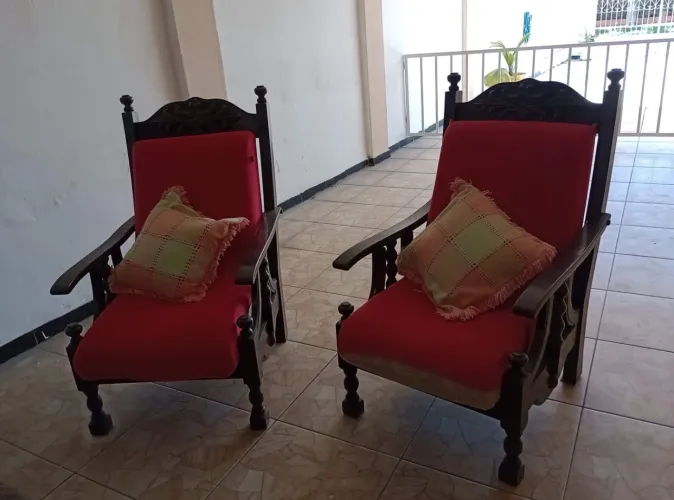 Jogo de sofá rústico 