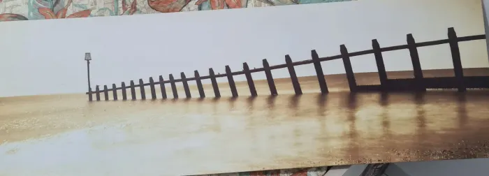 Quadro de pier em uma praia de Miame, USA