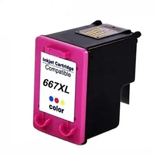 CARTUCHO DE TINTA COMPATIVEL 667XL COLORIDO 13ML MICROJET