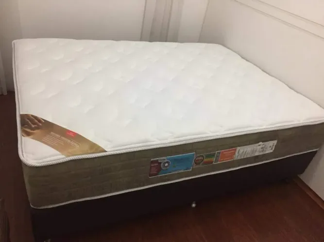Cama box + colchão Casal Ortocrin 