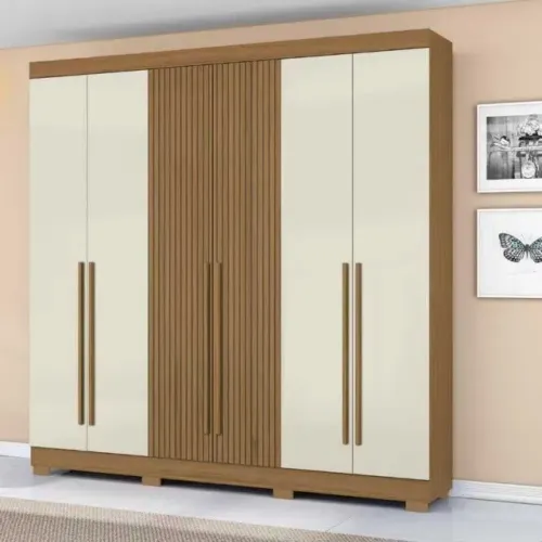 Guarda Roupa 0230 Casal 6 Portas 2 Gavetas