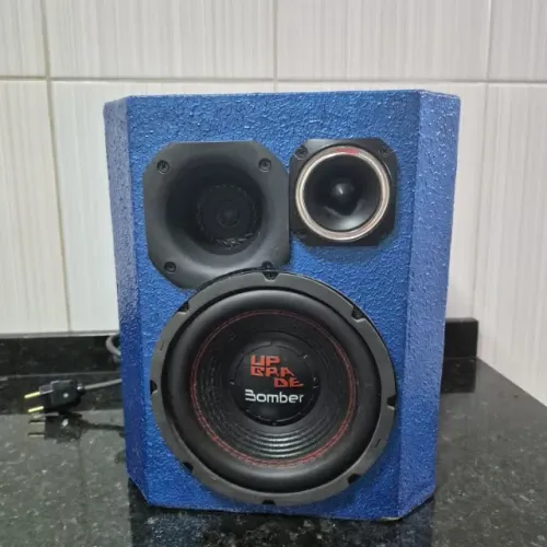 Caixa Trio Automotiva Customizada Azul Forte Entrego Hoje