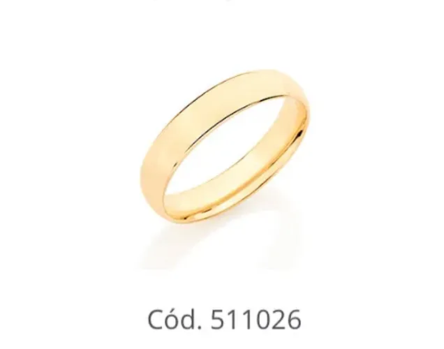 Aliança banhada a ouro 18k - ref 511026