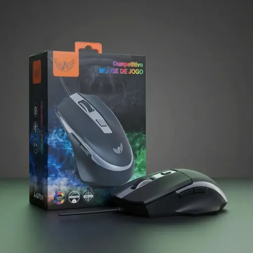 Mouse Com Fio Para Jogo Competitivo A-701 Gamer - Cor Preto