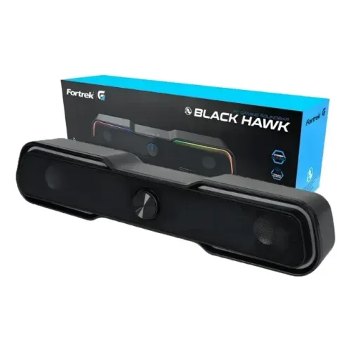 Soundbar Gamer Para Pc - Fortrek Black Hawk 6w Rgb - Novo Loja Coimbra Computadores