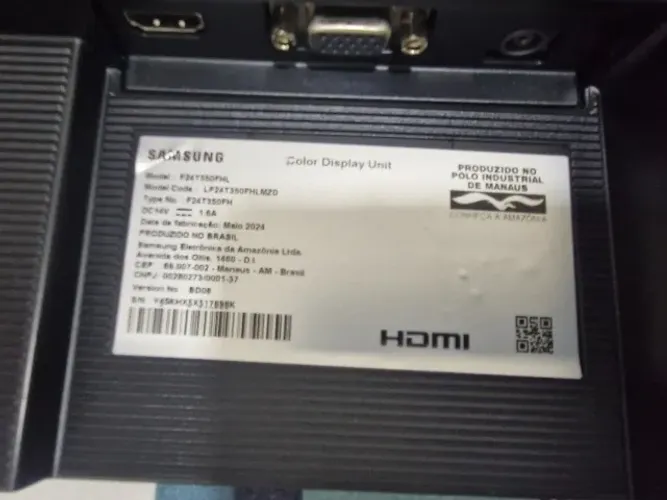 Monitor Samsung F247350FML RETIRADA DE PEÇAS