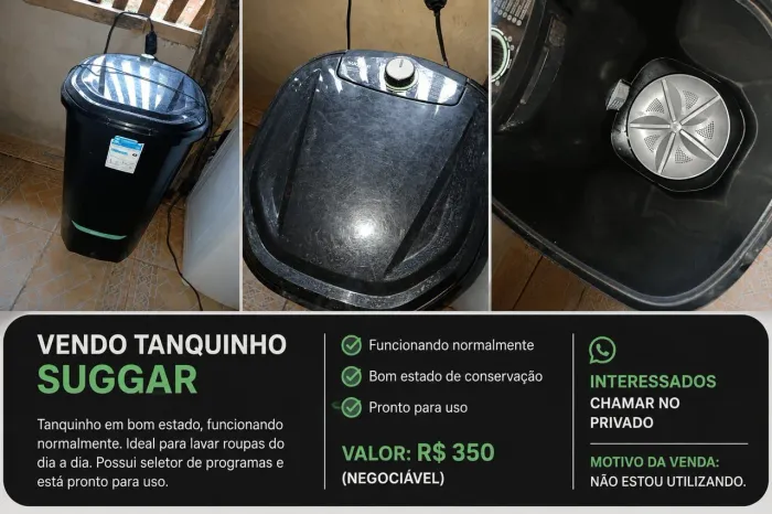 Vende se Tanquinho Suggar Consul, 10kg