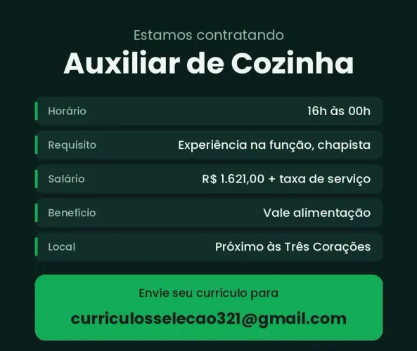 Auxiliar de cozinha