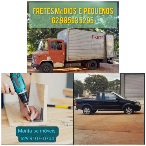 Fretes e Pequenas Mudanças e Montagem de móveis Goiânia.