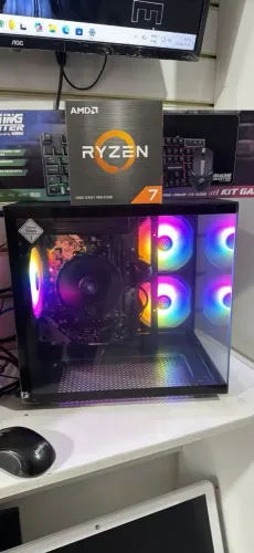 Pc Gamer AQUÁRIUM Ryzen 7 16Gb SSD Novo