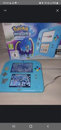 2ds edição especial pokémon moon e Sun com caixa e serial batendo