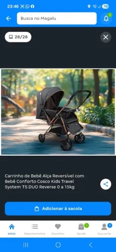Vendo carrinho de bebê novo na caixa aceito proposta 