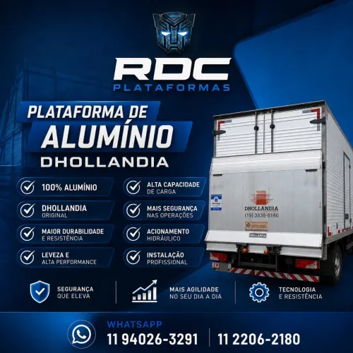 PLATAFORMAS DE ALUMÍNIO DHOLLANDIA DISPONÍVEIS